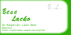 bese lacko business card
